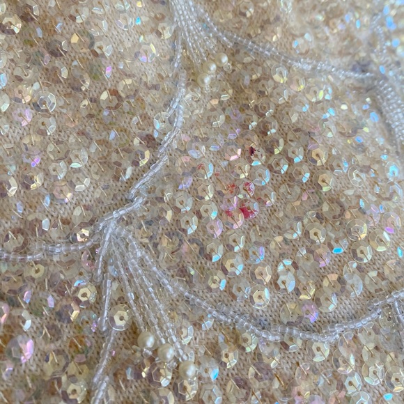 Cream Vintage Sequin Top - Picture 8 of 16